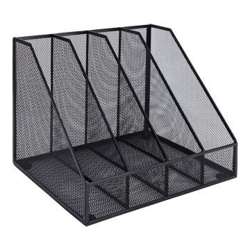 Deli/得力 四联金属网状文件框，78986(黑)(个)