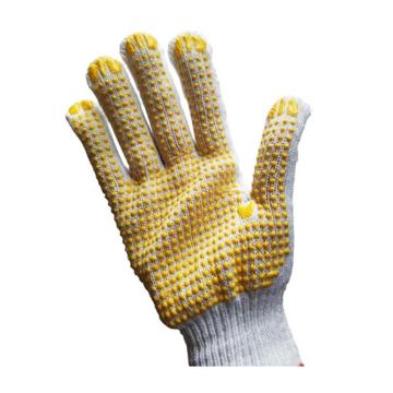 EXSAFETY/君御 7100Y 600克黄点塑手套,12付/打,60打/袋