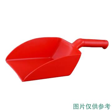 食安库 手持加厚塑料撮子,300x85x65 0.5L 红色,70224