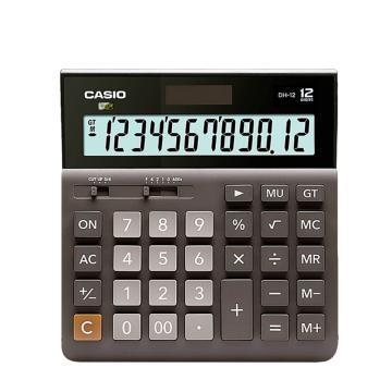 CASIO/卡西欧 中型计算器 ,DH-12-BK 12位双电源超宽计算器 专业计算系列 黑