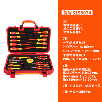 SHEFFIELD/钢盾 19件套综合绝缘组套，S158024