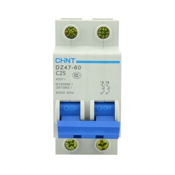 CHINT/正泰 微型断路器 DZ47-60 2P 25A C型 ,DZ47-60 2P C25