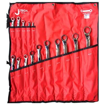 JETECH/捷科 镜抛双梅花扳手套装，15件套，OFSF-S15，040825