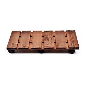 SAFEWARE/安赛瑞 木质花盆移动架，长方形滚轮花盆移动底座，45×30cm