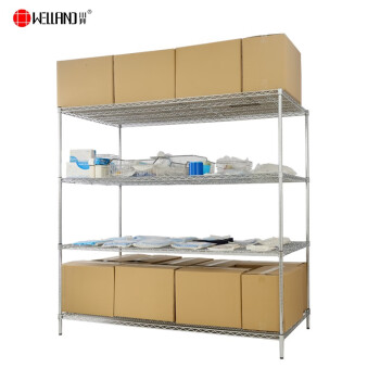 WELLAND/川井 四层重型置物架（890上下管），φ25×1200×450×1800mm，单层承重：250kg