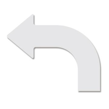 SAFEWARE/安赛瑞 耐磨型向左拐箭头地贴-白，PET基材，420×350×100mm，11938，10片/包