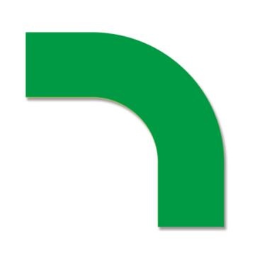 SAFEWARE/安赛瑞 耐磨型拐角地贴-绿，PET基材，225×225×75mm，11916，10片/包