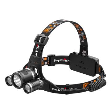 SupFire/神火 强光充电头灯，HL33 新升级高亮LED头灯10W 含2个18650锂电池 含USB充电线